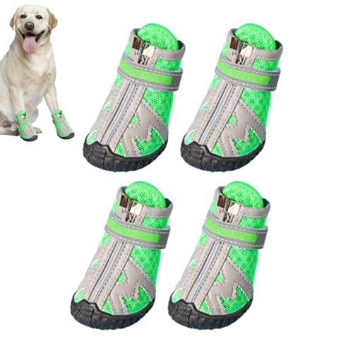 ADERN Hundeschuhe Anti-Rutsch,Hundeschuhe atmungsaktiv, Hundestiefel mit reflektierendem, Hundeschuhe in 5 Größen verhindern EIN Verrutschen, atmungsaktive Hundeschuhe mit robuster Gummisohle für von ADERN