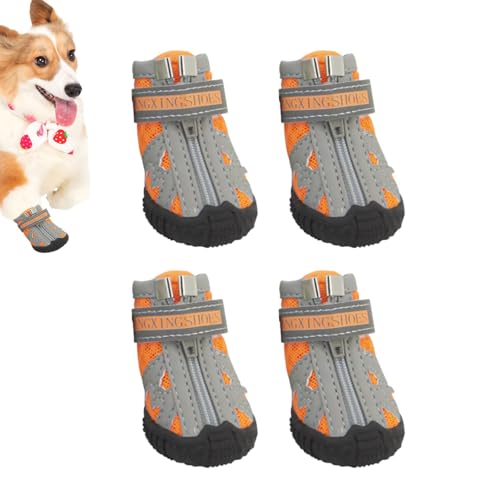 ADERN Hundeschuhe Outdoor,Hundestiefel, Hitzeschutz-Pfotenschutz | Atmungsaktive, rutschfeste Hundeschuhe in 5 Größen mit robuster Gummisohle. Für Spaziergänge im Freien und auf Hartböden im von ADERN