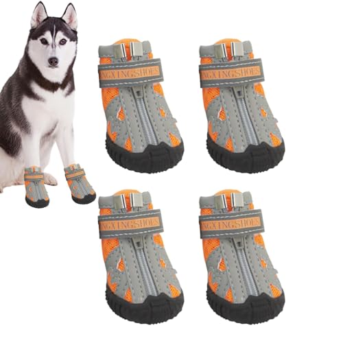 ADERN Hundeschuhe Outdoor,Hundestiefel | Hundestiefel Pfotenschutz | Rutschsichere Hundeschuhe mit robuster Gummisohle, atmungsaktive Hundeschuhe in 5 Größen für Hartböden im Innenbereich von ADERN