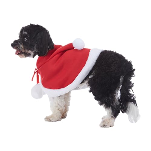 ADERN Weihnachtskatzen-Hundekostüm - Weihnachtskostüm Katzenumhang Cape,Atmungsaktives Haustier-Kostüm-Umhang, Weihnachts-Outfits-Kostüm für Welpen, kleine Hunde und Katzen von ADERN