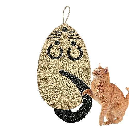 Kratzmatte für Katzen - Anti-Rutsch-Kratzunterlage für Katzen in Tierform - Sisal-Katzenkratzer für Hauskatzen und Kätzchen, Kratzmöbelschutz für Katzen, die ihre Krallen Schleifen Adern von ADERN