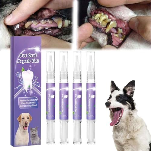 ADFUGE Muzzleglow Pet Oral Repair Gel, Petdentify Pet Oral Repair Gel, Inspirationp Pet Oral Repair Gel, Glasgowmu Pet Oral Repair Gel, Equipmentp Pet Oral Repair Gel, Pet Oral Repair Gel Pen (4pcs) von ADFUGE