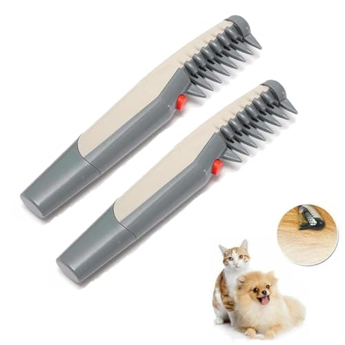 ADFUGE Petboro Mataway E Comb, Petsboro Mataway E Comb, Pets Boro Mataway E Comb, Lifweb Mataway E-Comb, Electric Pet Grooming Comb Hair Knot Remover for Dogs Puppies Cats (2pcs) von ADFUGE