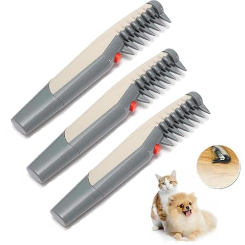 ADFUGE Petboro Mataway E Comb, Petsboro Mataway E Comb, Pets Boro Mataway E Comb, Lifweb Mataway E-Comb, Electric Pet Grooming Comb Hair Knot Remover for Dogs Puppies Cats (3pcs) von ADFUGE