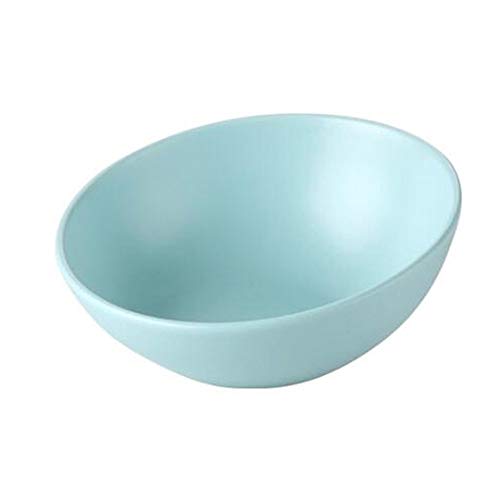 Katzennapf Keramik Ceramic Round Pet Bowl Startseite Katzenfutter Schüssel Abnehmbare Schüssel mit Rahmen 45 ° neigbar Design Katze Schüssel Pet Bowl-Feed Trinken (Color : Blue Bowl, Size : 15cm) von ADJAN