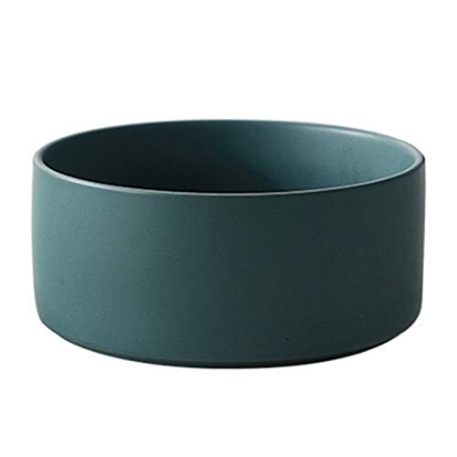 Katzennapf Keramik Keramiknapf for Haustiere Holzständer Salatschüssel Cat Bowl Keramik Katzenfutter Schüssel Hund Reis-Schüssel-Wasser-Schüssel Nahrungsmittelschüssel Pet Bowl (Color : Green Color) von ADJAN