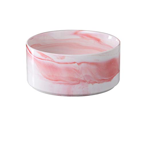 Katzennapf Keramik Keramiknapf for Haustiere Holzständer Salatschüssel Cat Bowl Keramik Katzenfutter Schüssel Hund Reis-Schüssel-Wasser-Schüssel Nahrungsmittelschüssel Pet Bowl (Color : Marble) von ADJAN