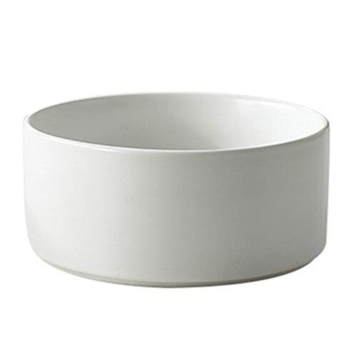Katzennapf Keramik Keramiknapf for Haustiere Holzständer Salatschüssel Cat Bowl Keramik Katzenfutter Schüssel Hund Reis-Schüssel-Wasser-Schüssel Nahrungsmittelschüssel Pet Bowl (Color : White) von ADJAN