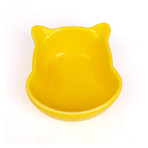 Katzennapf Keramik Nette kleines Haustier Hund Katze Kaninchen Meerschweinchen Hamster Feeder Bowl-Keramik-Material Pet Food Drink Water Bowl Haustier-Bett-Haus Anti-Rutsch (Color : Orange, Size : S von ADJAN