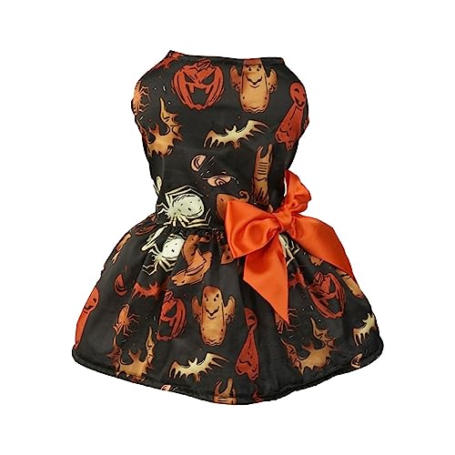 2023 Halloween Elegant Y23K Zubehör für Halloween-Haustiere, Kleidung für Hunde, Haustierkostüm, Fledermausrock, Kürbisparty, Weihnachtsmütze (B, One Size) von ADMAY