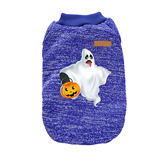 ADMAY Halloween Kostüm Damen Hexenkostüm Teufel Y26K Halloween-Hemden Welpenhemden Haustierkleidung Lustige Halloween-Cosplay-Haustierkostüme Hundemantel Outdoor 2 in 1 (Dark Blue, L) von ADMAY