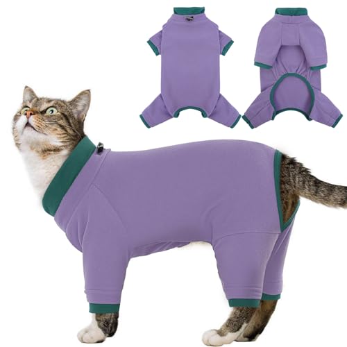 Katzen-Pyjama nur für Katzen, klebriges Haar, Katzenbekleidung, Sphynx haarloser Katzenpullover, Katzen-Einteiler für Katzen nach Operationen, weibliche Männer, verhindert Haarausfall, von ADNIKIA