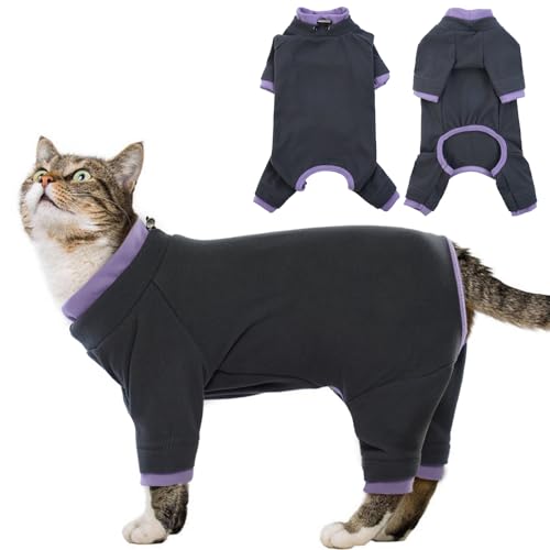 Katzen-Pyjama zur Tierhaarentfernung, klebrige Haare, Katzenkleidung, verhindert Haarausfall, Einteiler, Shirts für Haustiere, Kätzchen-Kostüme, Outfits, Katzen-Genesungsanzug für weibliche und von ADNIKIA