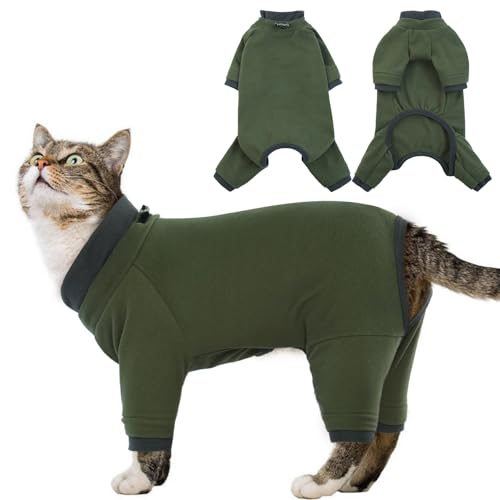 Katzen-Pyjama zur Tierhaarentfernung, klebrige Haare, Katzenkleidung, verhindert Haarausfall, Einteiler, Shirts für Haustiere, Kätzchen-Kostüme, Outfits, Katzen-Genesungsanzug für weibliche und von ADNIKIA