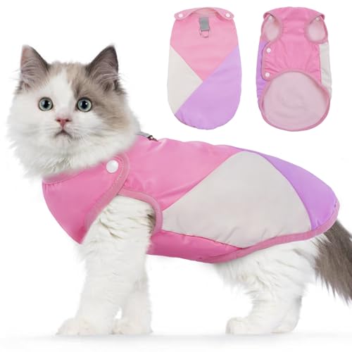 Sphynx Katzenbekleidung, warmer Fleece-Mantel für Katzen, Katzen-Fleecejacke, haarlose Katzen-Shirts, Pullover, einfach zu tragende Jacke mit Schnalle, Katzen-Pyjama, Winter, warmer Outfit, Mantel für von ADNIKIA