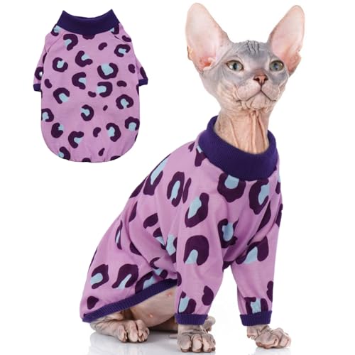 Sphynx Rollkragenpullover für Katzen, Baumwolle, Pullover mit Ärmeln, Katzen-Pyjama, Jumpsuit für Sphynx, Cornish Rex, Devon Rex, kleine Hunde von ADNIKIA