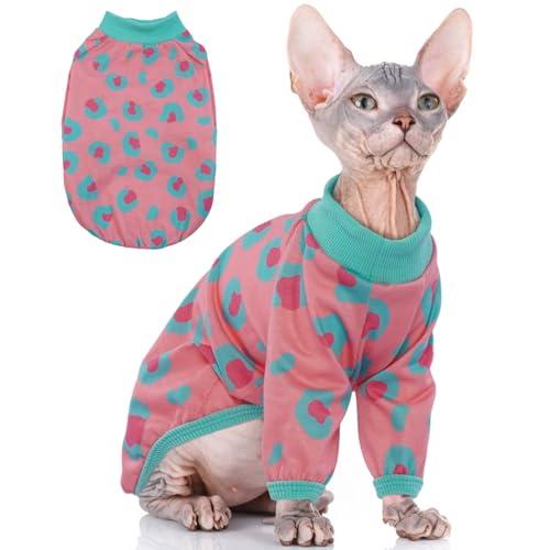 Sphynx Rollkragenpullover für Katzen, Baumwolle, Pullover mit Ärmeln, Katzen-Pyjama, Jumpsuit für Sphynx, Cornish Rex, Devon Rex, kleine Hunde von ADNIKIA