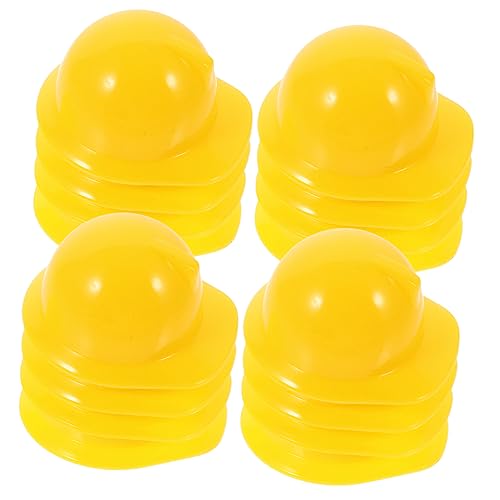 20St Haustier Hut kleine Hühnerhelme Puppe Spielzeug Mini-Hut Haustierzubehör Mini-Bauhut halllowen plastikenten dekoringe Funny hat Weinflaschenverschluss Puppenhelm Yellow ADOCARN von ADOCARN