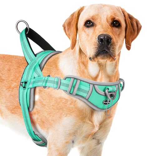 ADVENTUREMORE No Pull Hundegeschirr für große Hunde, Sport-Halfter Geschirr, reflektierend, atmungsaktiv, Hundeweste, ausbruchsicher, Hundegeschirr mit einfacher Kontrolle, Frontclip-Griff für von ADVENTUREMORE