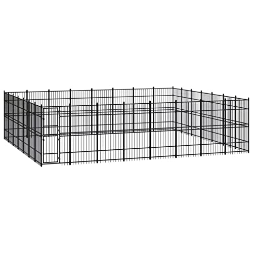 ADWOA Outdoor-Hundezwinger Stahl 51,61 m² Chicken Run Gitterbox Hund HundezubehöR FüR Kleine Hunde von ADWOA