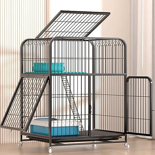 AEGCAOJH Katzenkäfig für den Innenbereich, supergroßer Katzenzaun aus Draht, Katzenzaun für den Außenbereich, Wohnmobil-Katzenzaun mit Rädern, abnehmbar, befestigt mit Tablett, leicht zu re AEGCAOJH Katzenkäfig für den Innenbereich, supergroßer Katzenzaun aus Draht, Katzenzaun für den Außenbereich, Wohnmobil-Katzenzaun mit Rädern, abnehmbar, befestigt mit Tablett, leicht zu re von AEGCAOJH