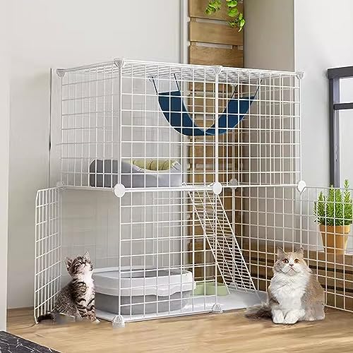 Katzenkäfig für den Innenbereich, DIY, abnehmbares Katzenhaus aus Draht, Meerschweinchenkäfig, Lebensraum, Katzenbaum, Katzenzaun, Katzentransporter, Outdoor-Reisen, Wohnmobil, Cam von AEGCAOJH