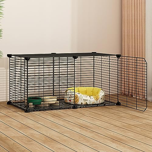 Katzenkäfig für den Innenbereich, Katzenhaus für zu Hause, Katzentransportbox, Metalldraht, leicht zu montierender Katzenzaun, geeignet für eine oder zwei Katzen, Meerschweinchenkä von AEGCAOJH