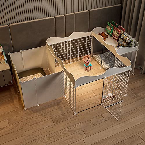 Katzenzwinger – Katzenlaufstall, Haustierlaufstall, Katzengehege für draußen mit dichtem Metalldraht, DIY-Design, Kleintierkäfig für kleine Hunde, Welpen, Meerschweinchen, lagerbar von AEGCAOJH