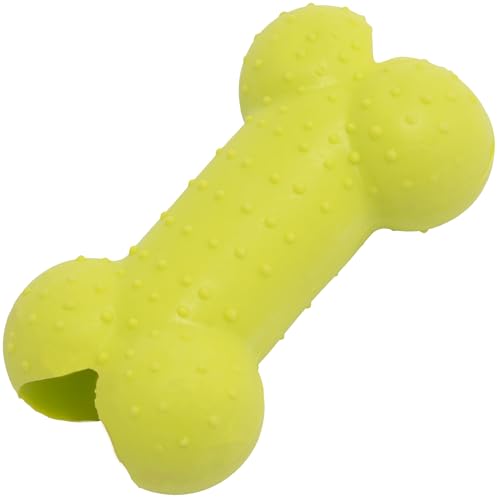 AERZETIX - C68571 - Kauspielzeug für Hunde hundeleckerli-Spender in knochenform 80 mm mit noppen - wurf- und fangspiele für Haustiere - aus gummi - Farbe grün von AERZETIX