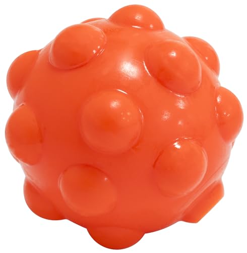 AERZETIX - C68608 - Spielzeug mit ton interaktives kauspielzeug in Form Einer reliefkugel Ø63 mm für Hunde - wurf- und fangspiele für Haustiere - aus Gummi - Farbe orange von AERZETIX