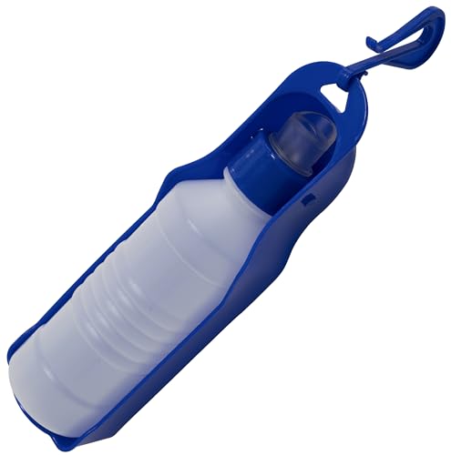 AERZETIX - C68685 - Tragbarer, Faltbarer wasserspender für Hunde - aus Kunststoff - wasserflasche für Hunde wandern Trinken - 350 ml - Farbe blau von AERZETIX