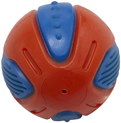 AERZETIX - C74205 - Kauender Spielzeugball für Hunde 63 mm - wurfspiele, apportieren, kauen - aus gummi - Farbe rot und blau von AERZETIX