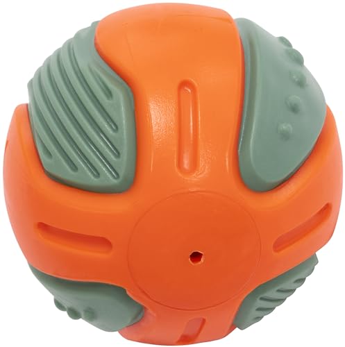 AERZETIX - C74206 - Kauspielzeugball für Hunde 63 mm - wurfspiele, apportieren, kauen - aus gummi - Farbe orange und pastellgrün von AERZETIX