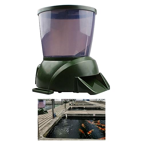 AFGSsm 4,5L Automatic Fishfeeder, Fish Feeder Futterautomat, Auto-Teich-Fischfutterspender, Automatischer Futterspender für Teichfische für den Außenbereich, Koi-Fische von AFGSsm