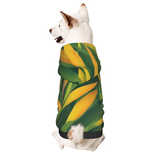 Day Lily Hunde-Kapuzenpullover mit Lilienmuster, Haustierkleidung, Pullover mit Hut, weicher Mantel für kleine, mittelgroße und große Hunde von AFINDI