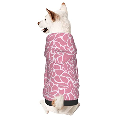 Hunde-Kapuzenpullover mit Blättermuster, Haustierkleidung mit Hut, weicher Mantel für kleine, mittelgroße und große Hunde von AFINDI