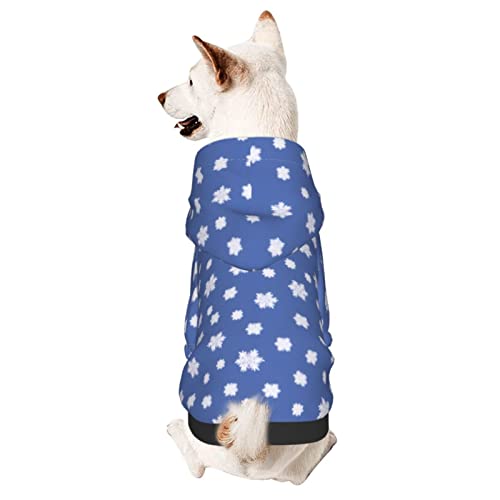 Hunde-Kapuzenpullover mit Schneeflocken-Aufdruck, Haustierkleidung mit Hut, weicher Mantel für kleine, mittelgroße und große Hunde von AFINDI