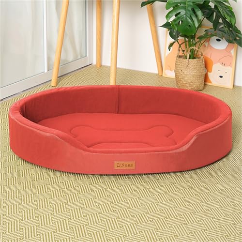 AFIONA 45X27X6 Zoll Orthopädisches, Wasserdichtes Hundebett mit Erhöhtem Geländer, Wasserfester Katzenbettauskleidung, Lichtbeständiger Haustiergrube mit Tierhaarentferner für Hundekäfig, Schlafzimmer von AFIONA