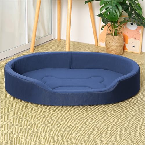 AFIONA Orthopädisches Hundebett für Große Hunde, Hundebox-Matte, Erhöhtes Geländer, Großes Hundecouchbett, 99X55X15Cm, Wasserdichtes Haustierbett mit Tierhaarreiniger für Hunde Bis Zu 45Kg von AFIONA