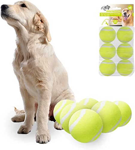 ALL FOR PAWS Automatische Haustier Ball Launcher Hund Tennisbälle Mini Tennisbälle, lustige Sportbälle für Training, 2.5 "X 6PCS Automatische Ball Launcher Tennis Ball Zubehör von ALL FOR PAWS