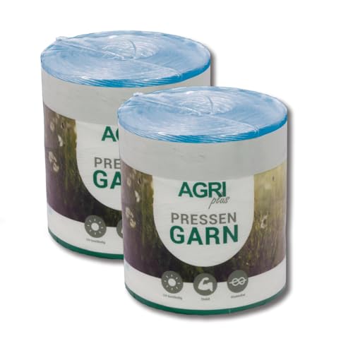 AGRI plus 1 Doppelpack Pressengarn/Erntegarn (10 kg - Für Hochdruckballen 400 m/kg, Blau) von AGRI plus