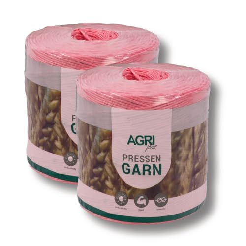 AGRI plus 1 Doppelpack Pressengarn/Erntegarn (10 kg - Für Rundballen 750 m/kg, Beige) von AGRI plus