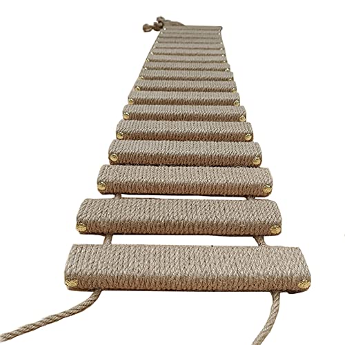 AGRICUE Katzenbrücke Katze Klettergerüst Brücke Verwendung für Katzenkäfig Sisalseil Katzenleiter Haustiermöbel Katzentreppe Kratzbaum Katzenspielzeug Katzenbaum Turm von AGRICUE