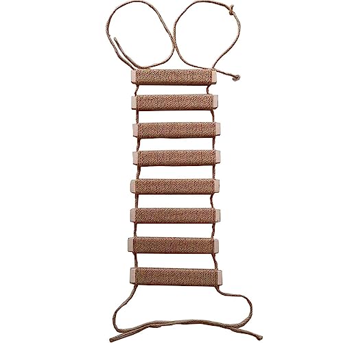 AGRICUE Katzenklettergerüst Outdoor Katzenbaum Wand Kletterbrücke Kletterseil Leiter für Katze Haustiere Klettergerüst für Wand Katze Wand Möbel Hanfseil 50,8 cm Leiter von AGRICUE