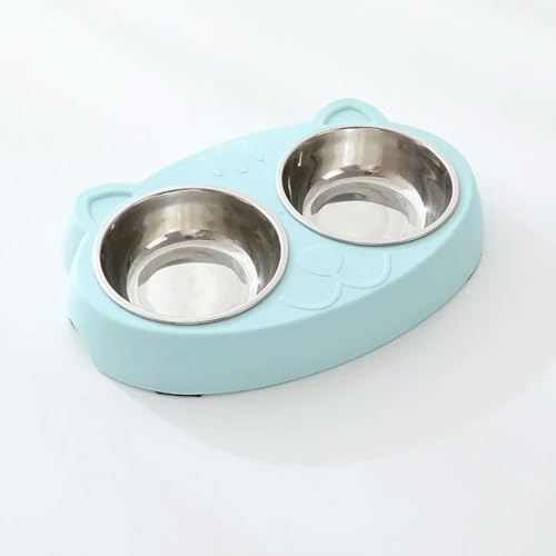 Pet Doppelnapf Kunststoff Hund Trink Tray Feeder Katze Fütterung Haustier von AGTHCSMBZY