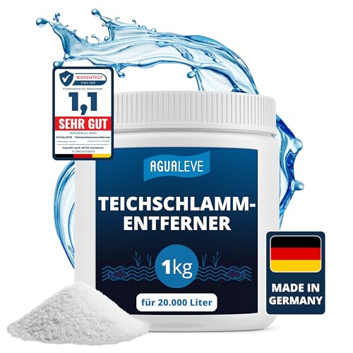 AGUALEVE® Teichschlammentferner 1kg *NEU* | Reinigt den Teich von Schlamm, Laub und Ablagerungen binnen weniger Anwendungen | Made in Germany | für 20.000 Liter Teichwasser | Fischteich von AGUALEVE