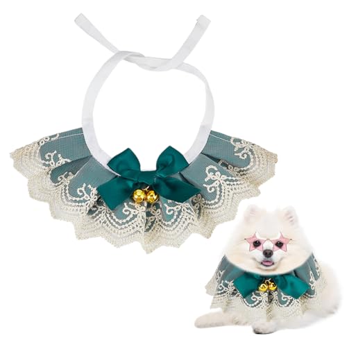 AHANDMAKER 2 Stück Breakaway Hunde/Katzenhalsband Verstellbare Kätzchenhalsbänder Mit Süßer Schleife Und Glöckchen Lätzchen Aus Spitze Für Haustiere Weiche Stoff Haustierschals Für Katzen AHANDMAKER 2 Stück Breakaway Hunde/Katzenhalsband Verstellbare Kätzchenhalsbänder Mit Süßer Schleife Und Glöckchen Lätzchen Aus Spitze Für Haustiere Weiche Stoff Haustierschals Für Katzen von AHANDMAKER