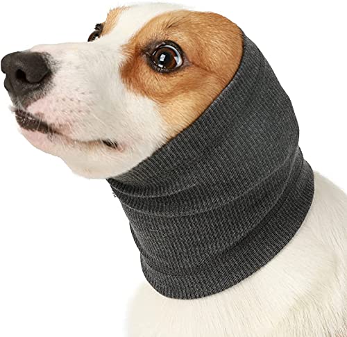 Ohrenschützer für Hunde, Ohrenschützer für Haustiere, Winter, warm, Snood, Halsumfang für Hunde, Katzen, Linderung von Angst, Nackenschutz, elastisch, Halswärmer, Geräuschunterdrückung von AHDMR