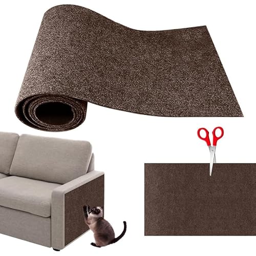 Kratzbrett Katze Selbstklebend Kratzmatte Kratzteppich für Katzen Kratzschutz Sofa Katze DIY Zuschneidbare Katzenkratzmatte Langlebig Schützt Teppiche, Sofas, Möbel von AHSBND