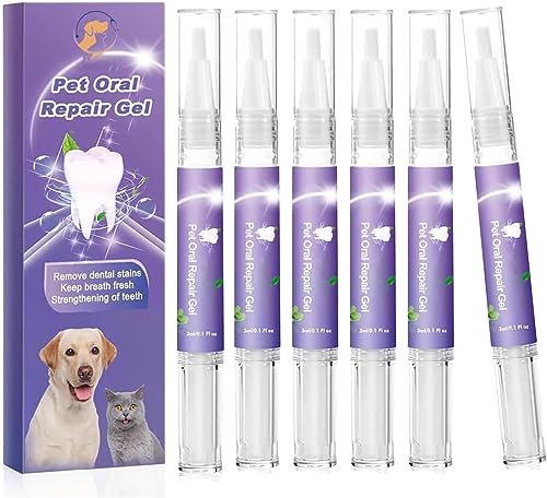 AHYXHY Lettucepets Dog Toothbrush, Lettucepets Toothbrush, Pet Oral Repair Gel, Lettucepets.Com Toothbrush, Pet Toothbrush Pen, Dog Teeth Cleaning Pen, Pet Breath Freshener Gel (6PCS) von AHYXHY